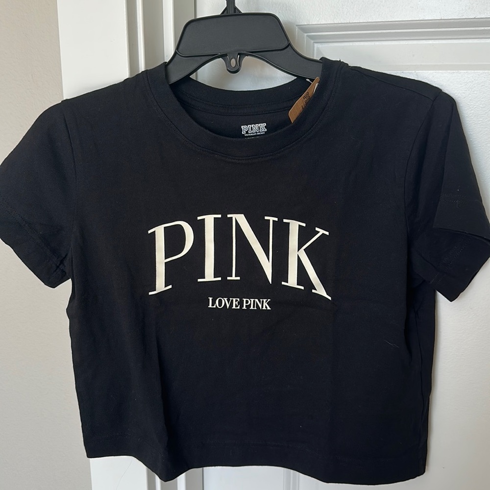 Victoria’s Secret Black Tshirt Crop Tshirt Size Small